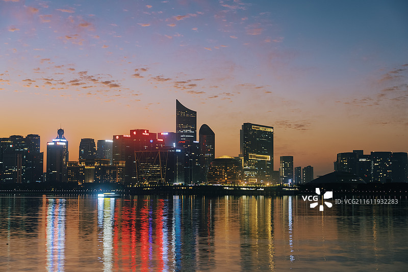 钱江 杭州 钱江新城 日落 唯美 美景 风采 旅行 西湖图片素材