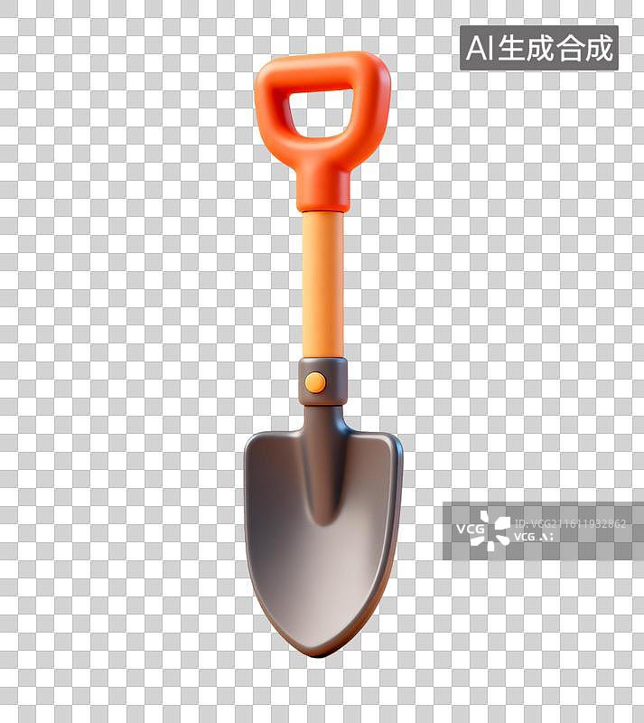 【AI数字艺术】小铲子 3月植树节免抠元素插画图片素材