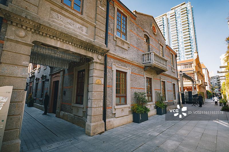 上海市静安区 张园石库门建筑群商业街区图片素材