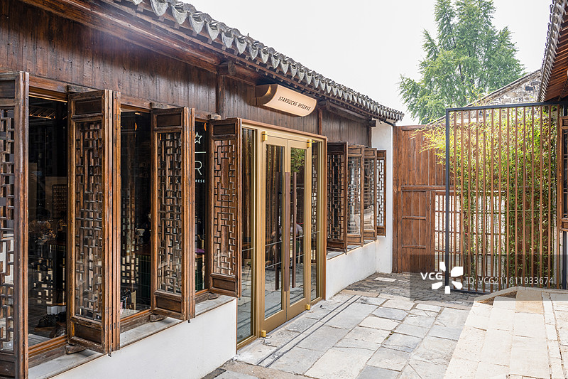 常州青果巷历史文化街区星巴克臻选店图片素材