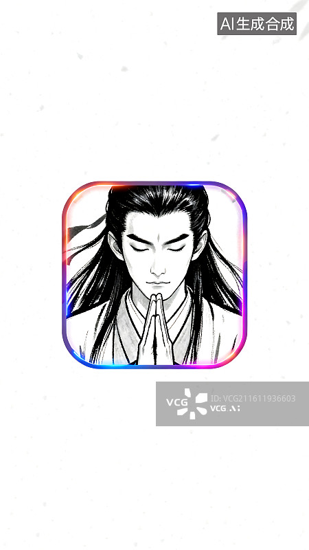 【AI数字艺术】古装男人武侠动漫风局部壁纸图片素材