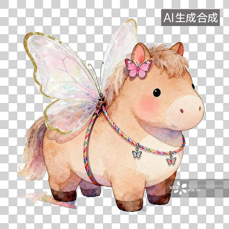 【AI数字艺术】精灵小马梦幻风装饰背景场景图片素材