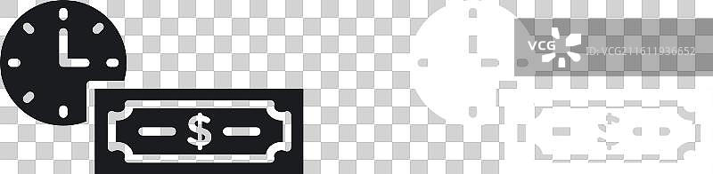 白色背景上的年金图标集图片素材