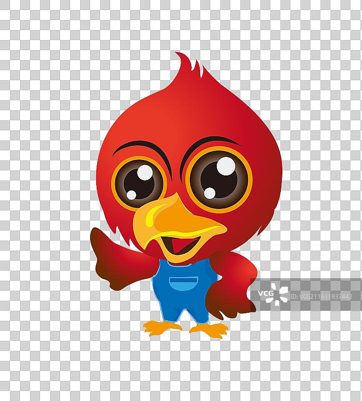 儿童手绘卡通插画小鹰卡通形象设计图片素材