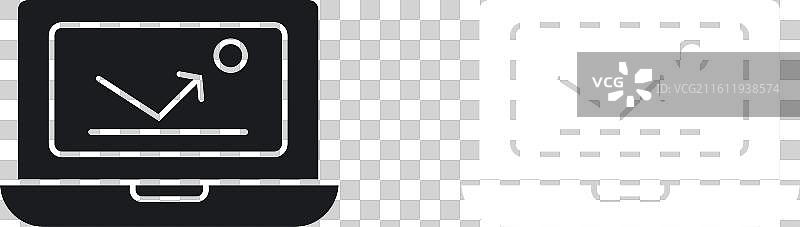 白色背景上的跳出率图标集图片素材