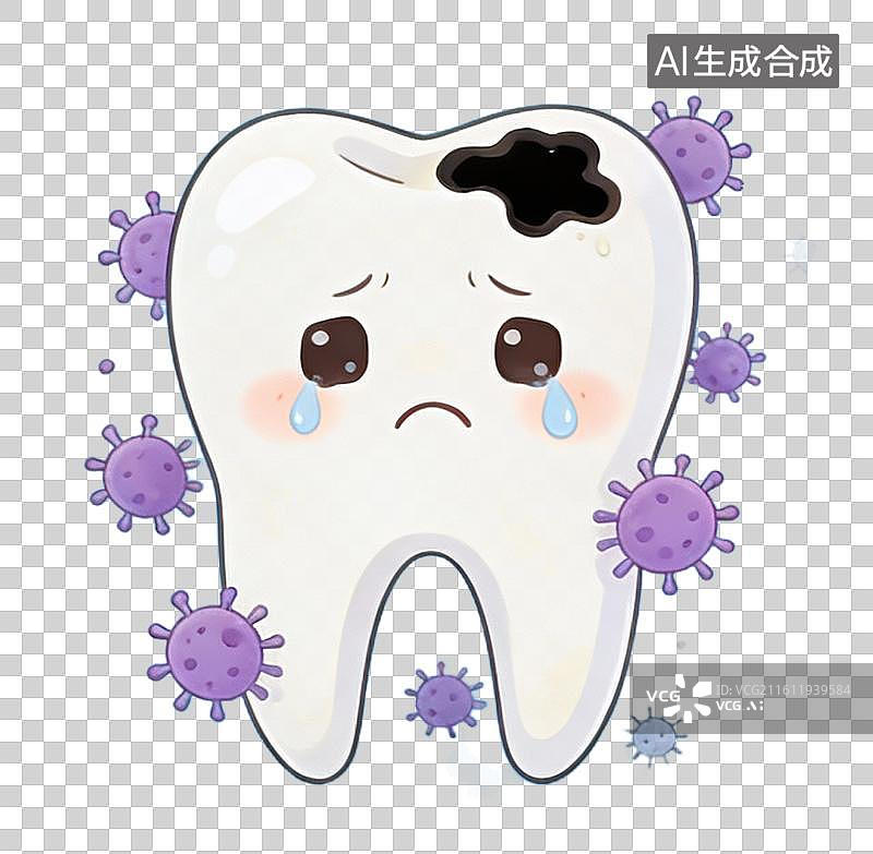 【AI数字艺术】口腔健康防护主题 插画图片素材