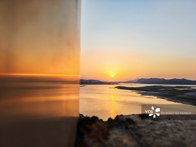 庐山西海落日壁纸胶囊图片素材