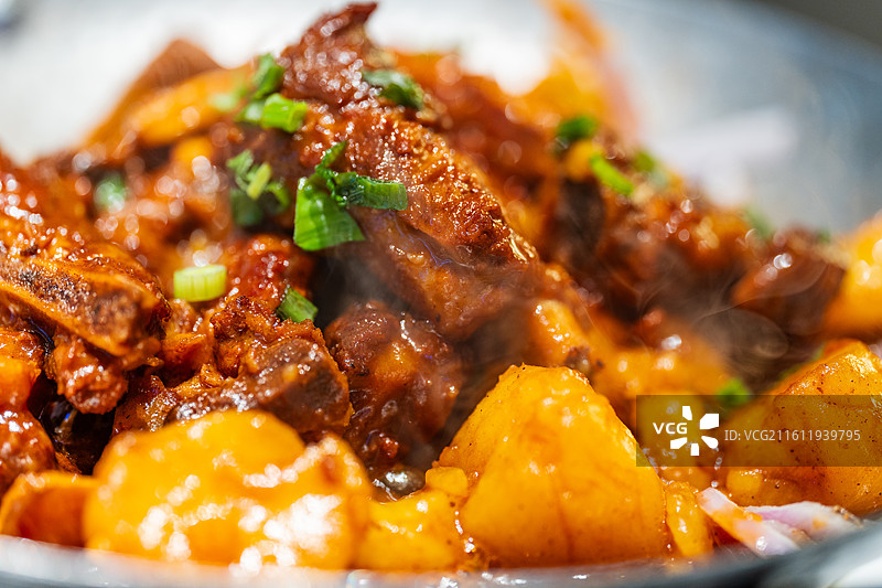土豆炖肉 土豆烧排骨  特写 美食中餐 洋芋 电商 菜单图片素材