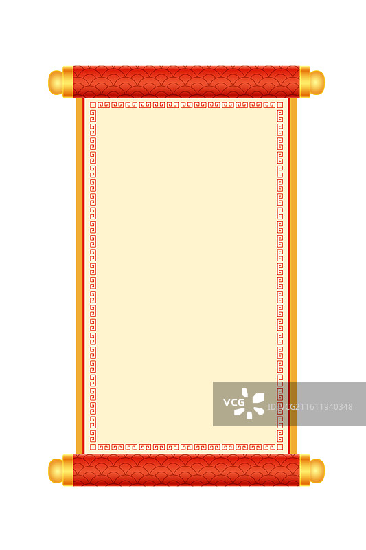 竖版卷轴插图图片素材
