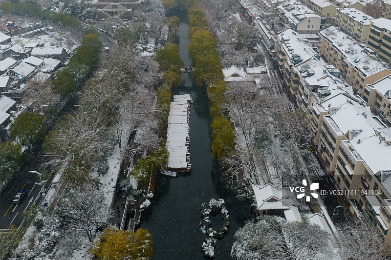 济南环城公园雪景图片素材