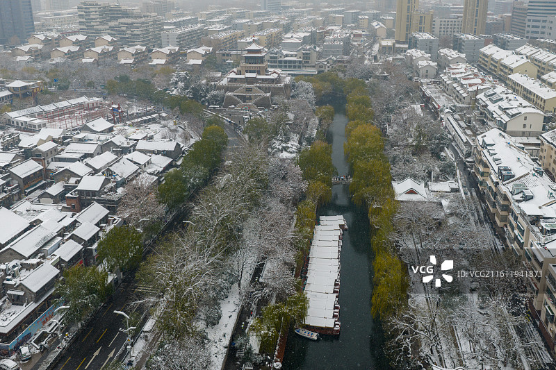 济南环城公园雪景图片素材