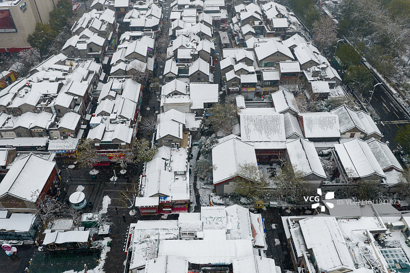 济南环城公园雪景图片素材