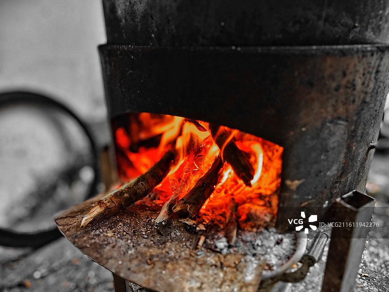 火坑高角度视图图片素材