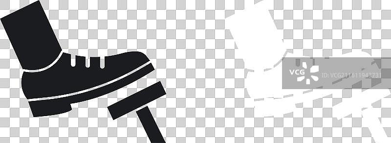 白色背景上的汽车踏板图标集图片素材