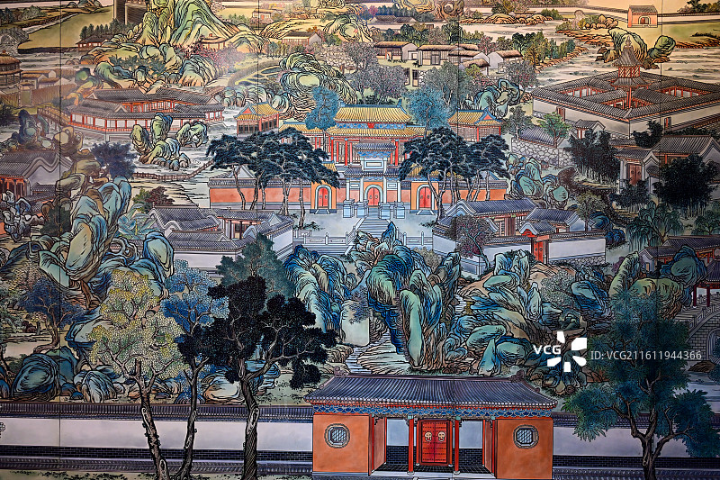 《红楼梦》大观园建筑布局图图片素材