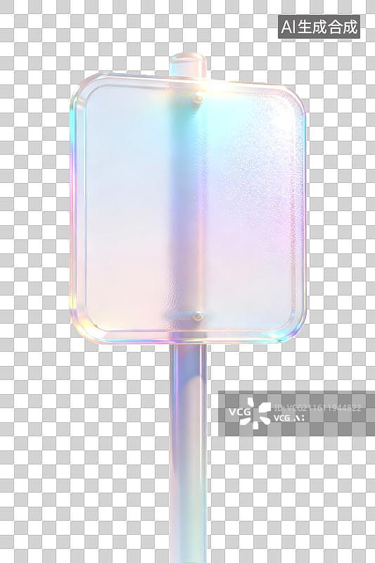 【AI数字艺术】炫彩半透明风格的路牌图片素材