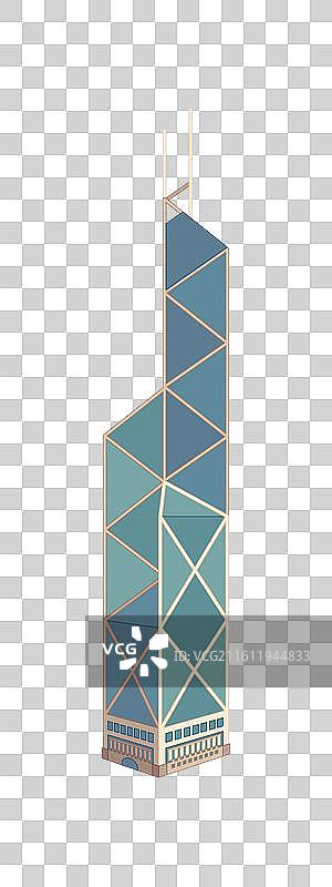 几何风格建筑香港中银大厦图片素材