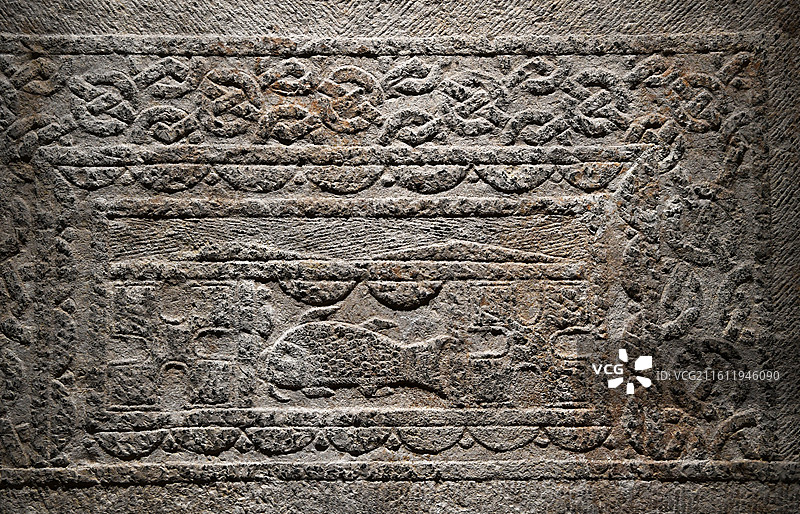 山东省临沂市博物馆石上史诗展厅精美的石刻图片素材