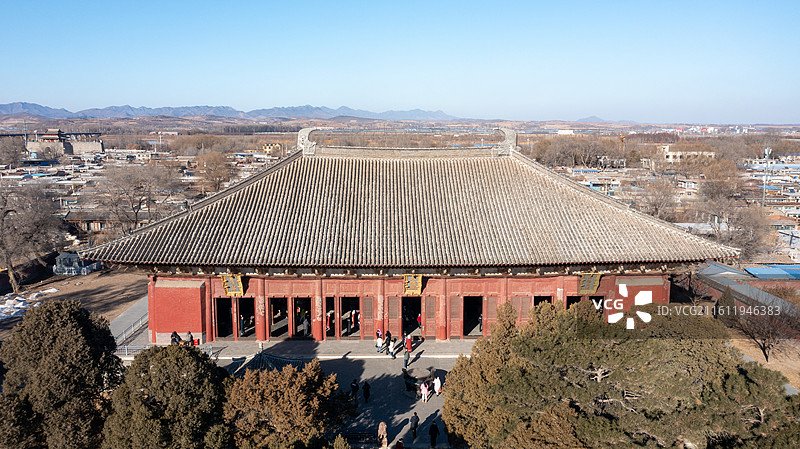 航拍奉国寺图片素材