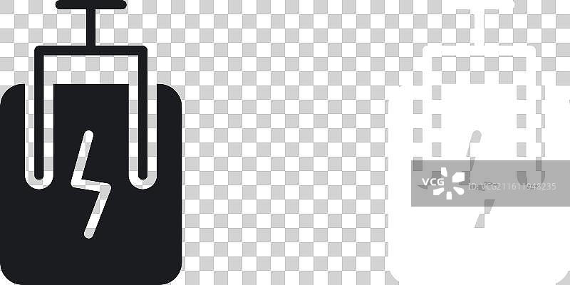 白色背景上的断路器图标集图片素材