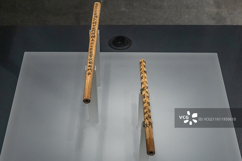 湖北省博物馆雨台山律管战国中期竹1986年江陵雨台山21号墓出土图片素材
