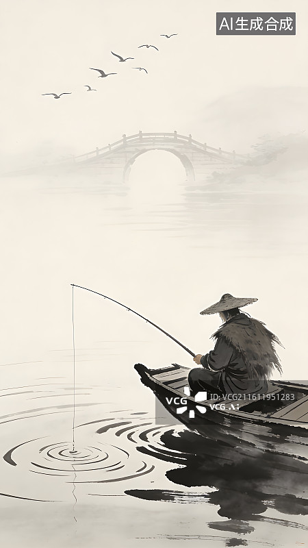 【AI数字艺术】古风武侠水墨壁纸图片素材