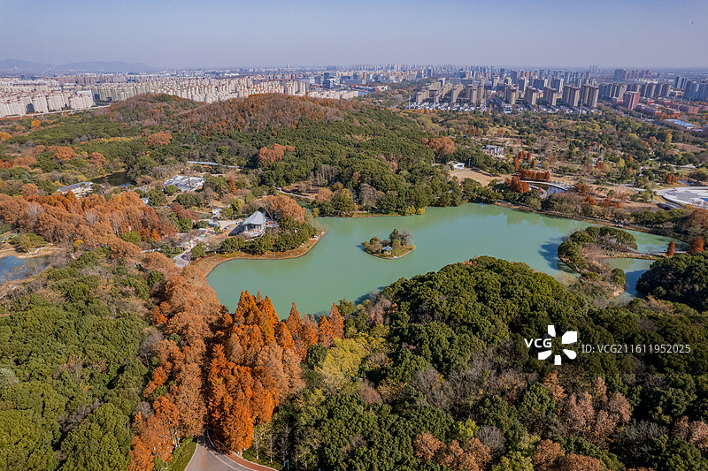 初冬的芜湖神山公园风光图片素材