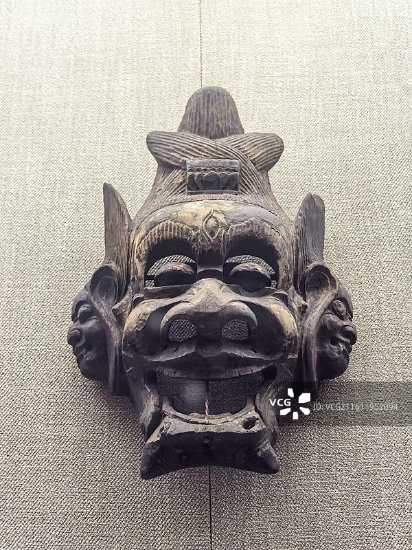 道真中华仡佬文化博物馆藏品 ，贵州仡佬族傩文化藏品，傩面具，傩文化剪纸，傩文化雕版图片素材