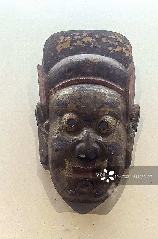 道真中华仡佬文化博物馆藏品 ，贵州仡佬族傩文化藏品，傩面具，傩文化剪纸，傩文化雕版图片素材