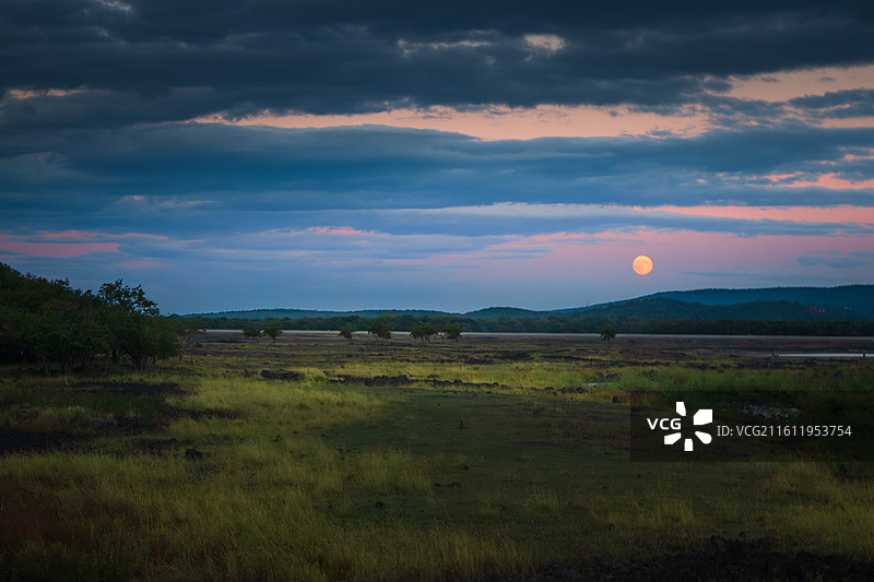 明月初升图片素材