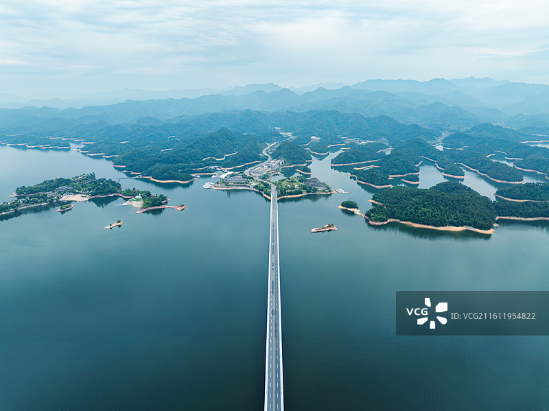 航拍千岛湖大桥图片素材