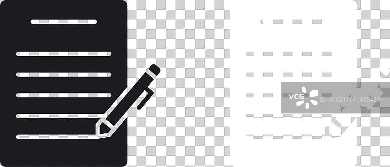 白色背景上的合同图标集图片素材