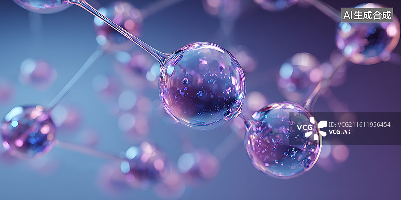 【AI数字艺术】分子结构三维可视化图片素材