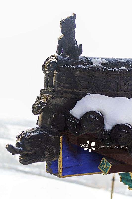 五大连池风景区钟灵禅寺建筑图片素材