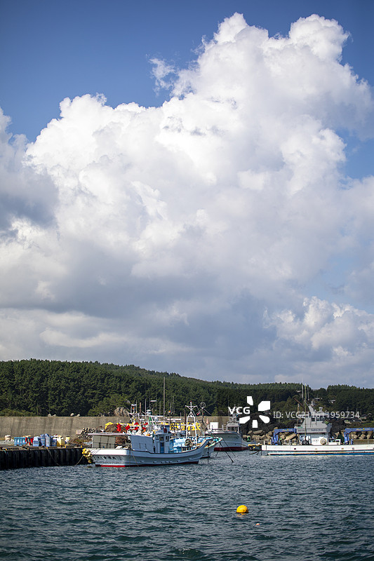 日本青森县八户港口的风光图片素材