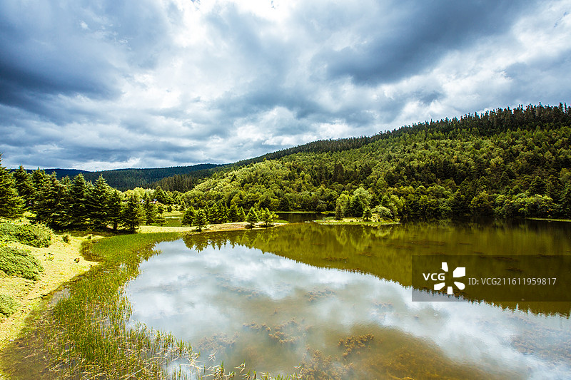 中国云南省迪庆藏族自治州香格里拉普达措国家公园风光图片素材