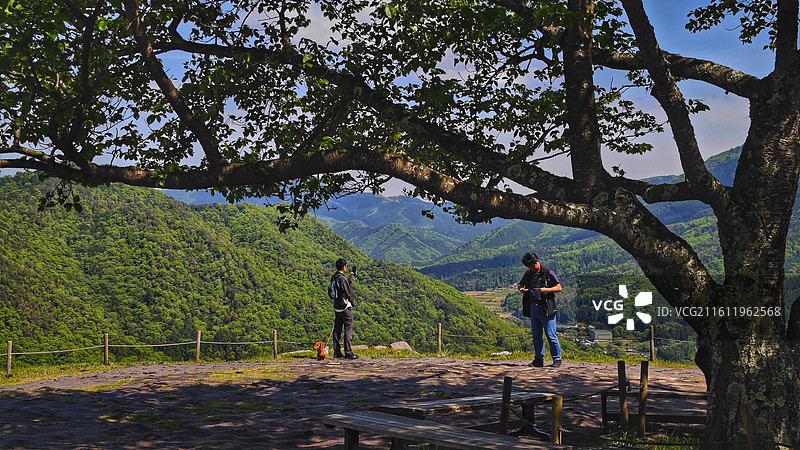 日本兵库县竹田遗迹是建于 1443 年左右的山城，别名虎卧城，因常现云海被称为 “天空之城”图片素材