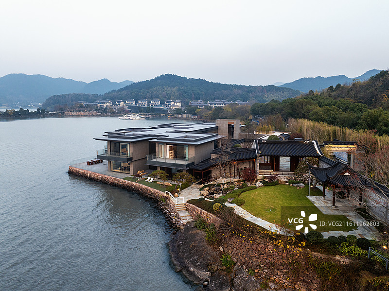 轻奢风酒店套房室内建筑景色图片素材