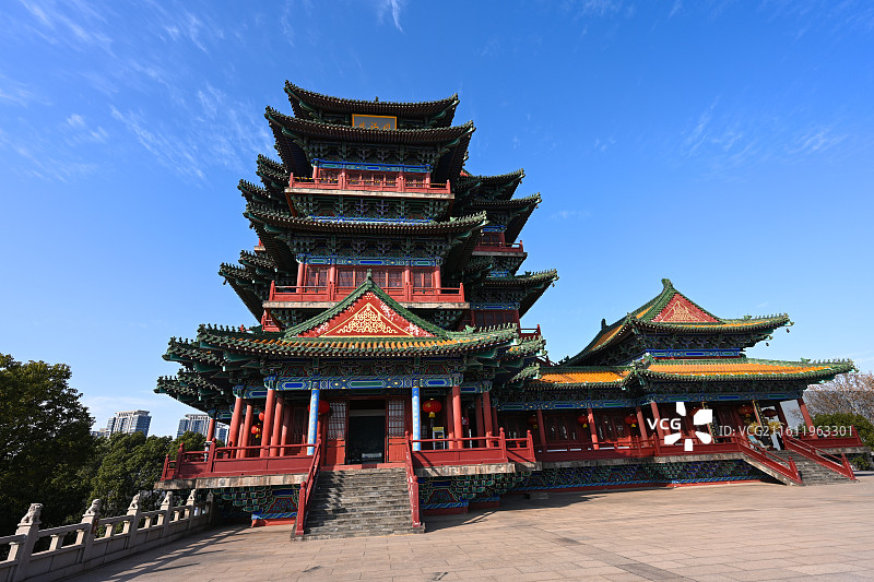 南京阅江楼：明代古典皇家建筑瑰宝图片素材