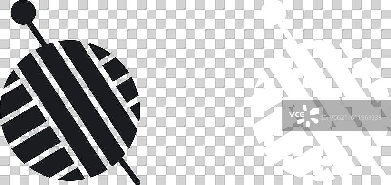 白色背景上的钩针图标集图片素材