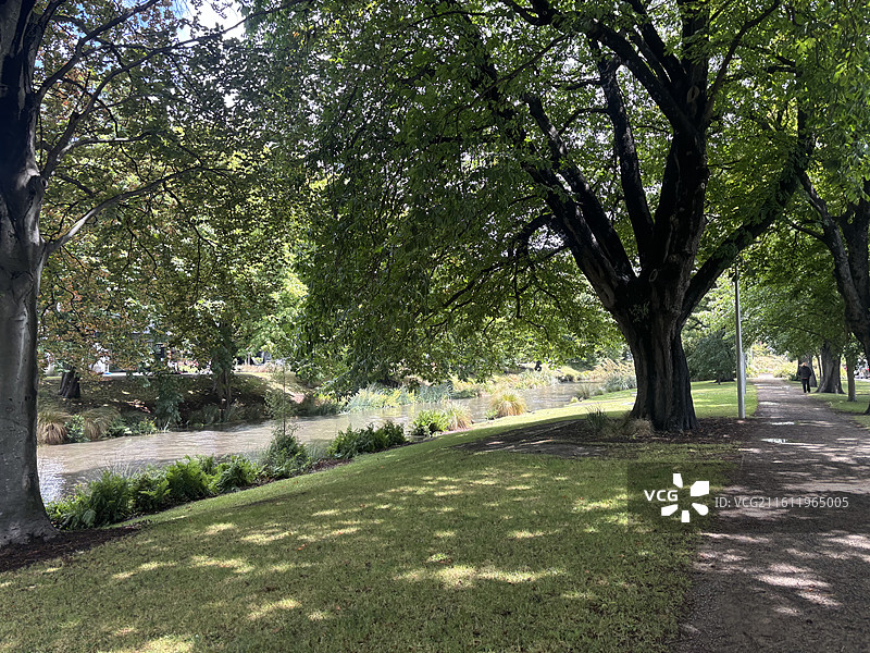 基督城植物园和雅芳河图片素材