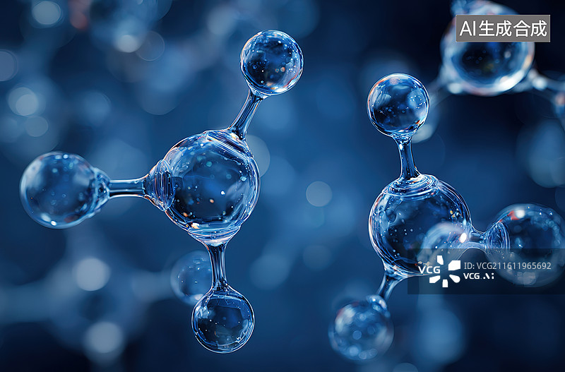 【AI数字艺术】分子结构的三维可视化图片素材