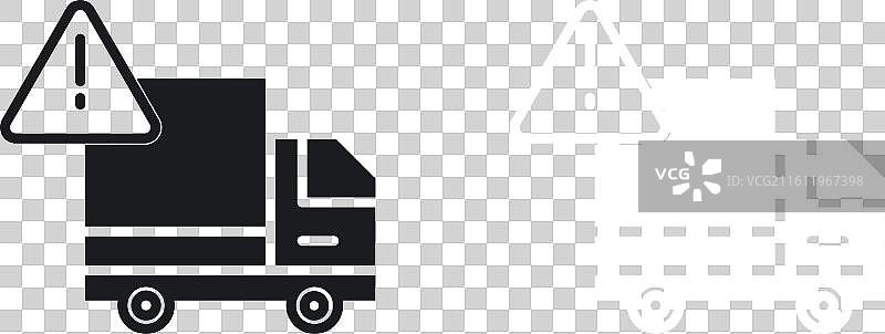 白色背景上的送达延迟图标集图片素材