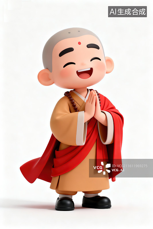 【AI数字艺术】西游记人物唐僧3d插画图片素材