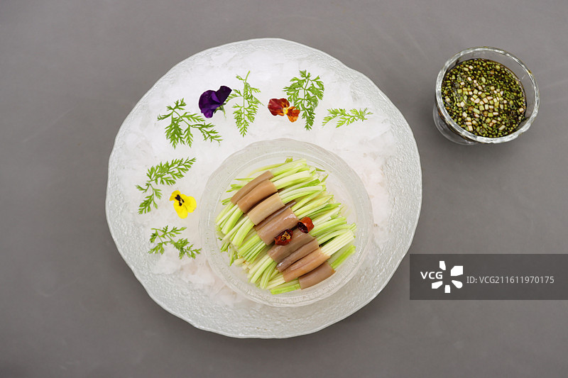 捞汁节瓜拌海肠图片素材