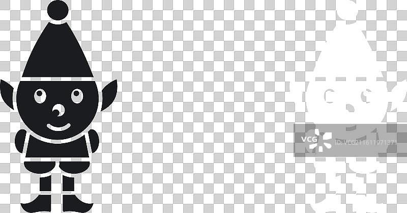 白色背景上的精灵图标集图片素材