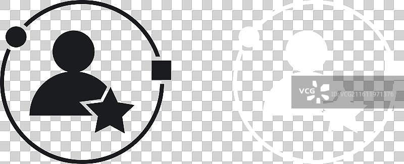 白色背景上的体验图标集图片素材