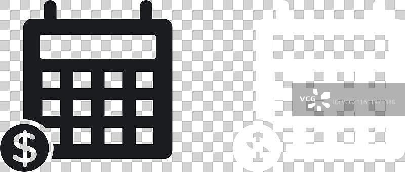 财政年度图标集，白色背景图片素材