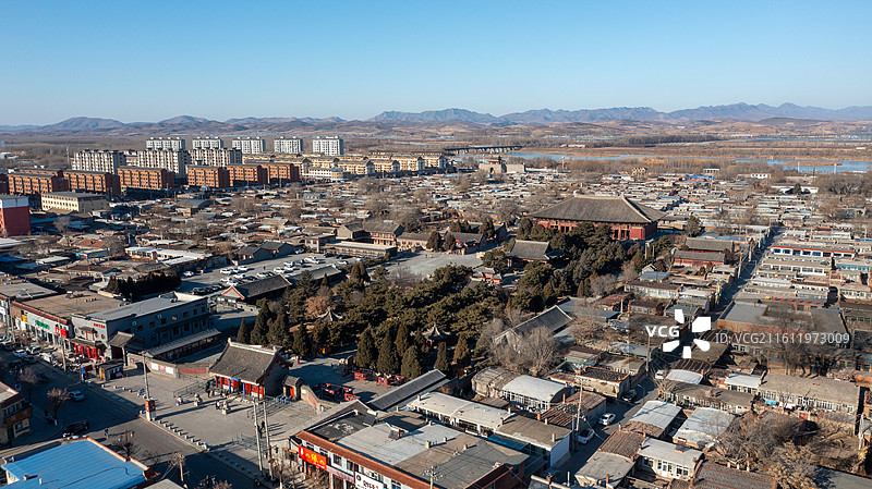 航拍奉国寺图片素材