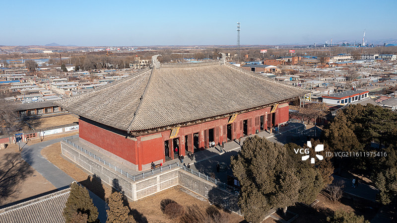 航拍奉国寺图片素材